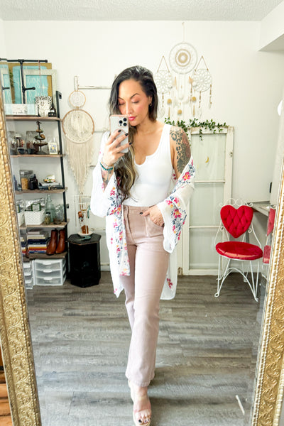 White Notched Sleeveless Bodysuit