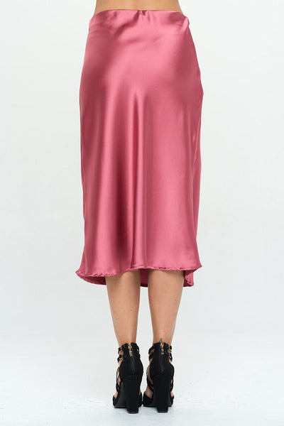 Pinkberry Satin Midi Skirt