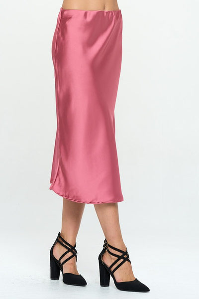 Pinkberry Satin Midi Skirt