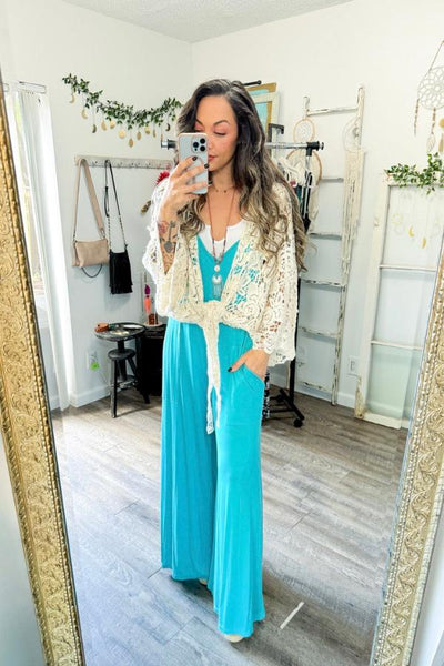Turquoise Racerback Jumpsuit