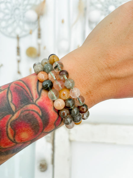 Garden Quartz 8mm Bead Bracelet