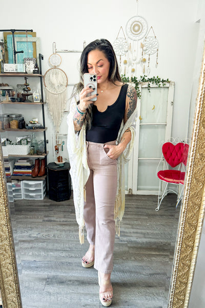 RISEN High Rise Ankle Jeans