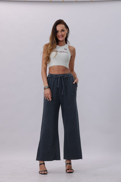 Acid Wash Wide-Leg Sweatpants – 3 colors