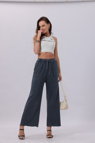 Acid Wash Wide-Leg Sweatpants – 3 colors
