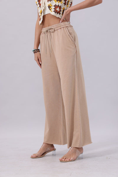 Acid Wash Wide-Leg Sweatpants – 3 colors