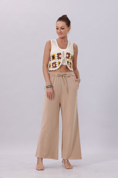 Acid Wash Wide-Leg Sweatpants – 3 colors