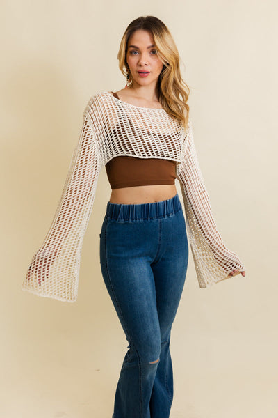 Loom Knitted Cropped Sweater - 3 colors