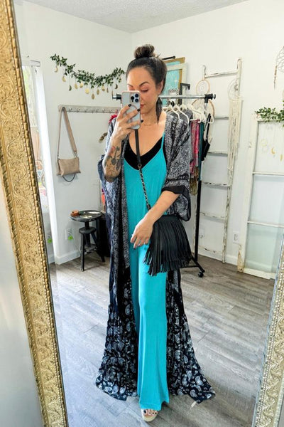Turquoise Racerback Jumpsuit
