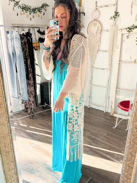 Crochet Tassel Kimono