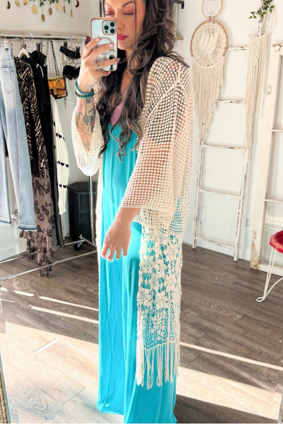 Crochet Tassel Kimono