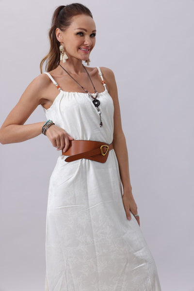 Asymmetrical Buckle Wide Waist Belt (3 colors)
