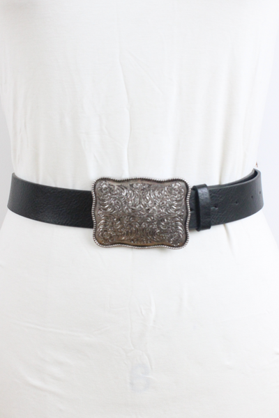 Rugged Square Buckle Belt – Western Ranch Essential 🤠⛓️