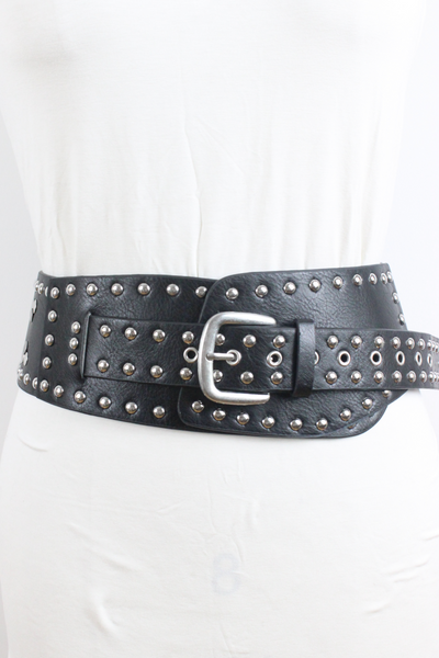 Studded Wide Belt