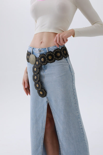 Classic Boho Leather Belt – 2 colors