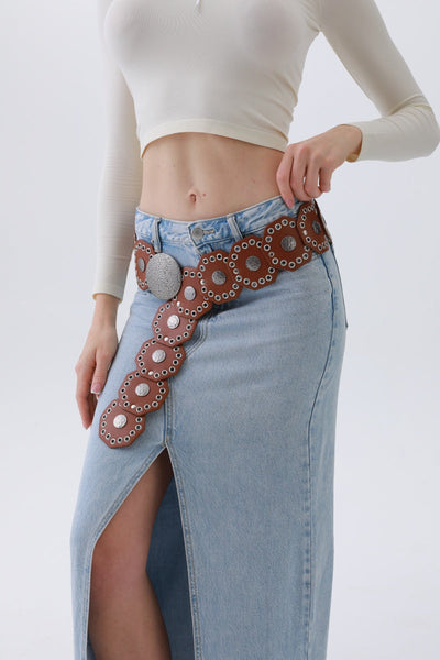 Classic Boho Leather Belt – 2 colors