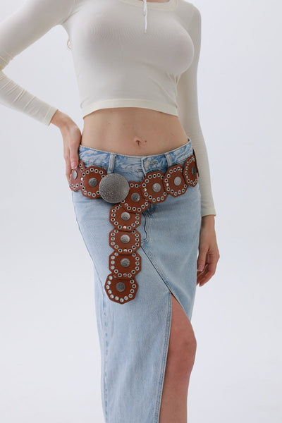 Classic Boho Leather Belt – 2 colors