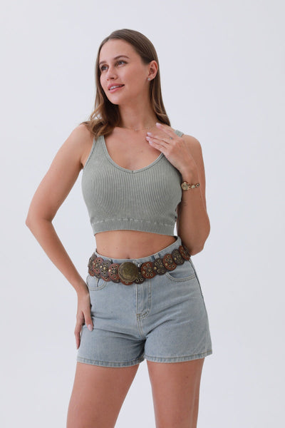 Rustic Dual-Tone Western Belt – 2 colors