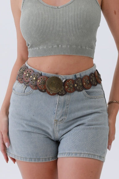 Rustic Dual-Tone Western Belt – 2 colors