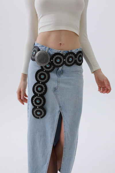 Turquoise Disc Boho Belt – 2 colors