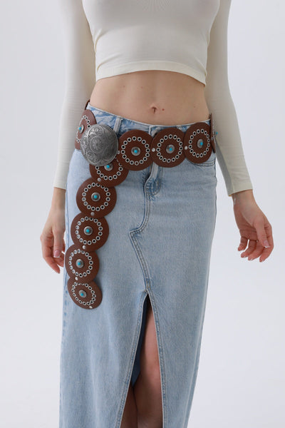 Turquoise Disc Boho Belt – 2 colors