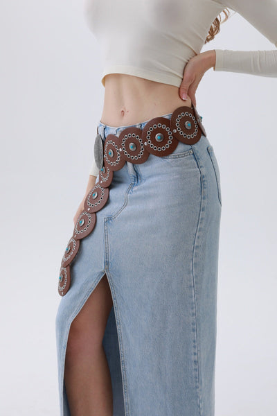 Turquoise Disc Boho Belt – 2 colors