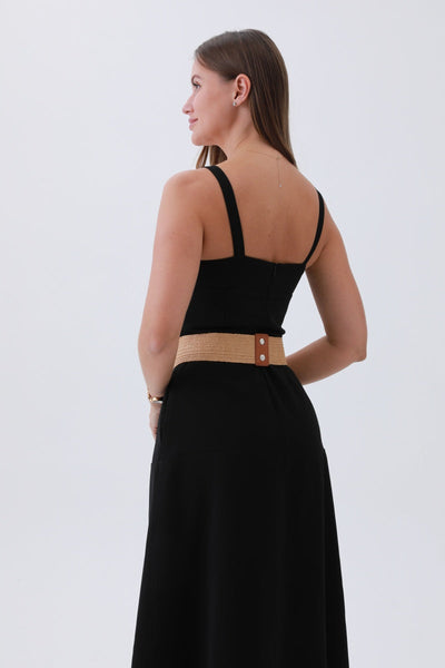 Stretchy Woven Tie Belt -  3 colors