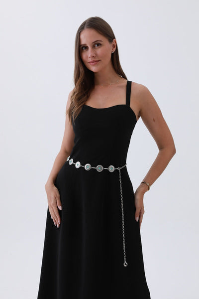 Turquoise Cowboy Chain Belt – Vintage Western Elegance🤠💎