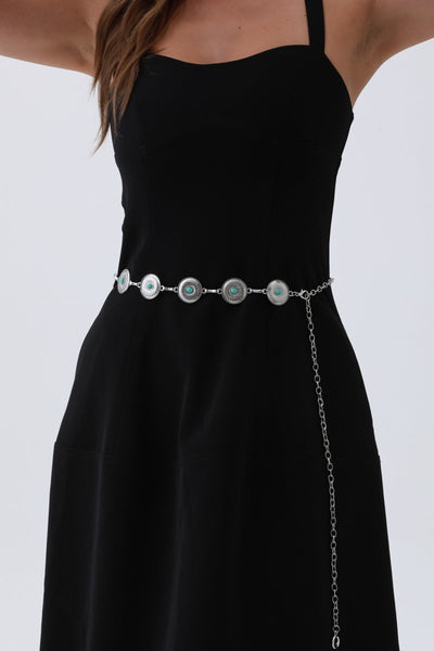 Turquoise Cowboy Chain Belt – Vintage Western Elegance🤠💎