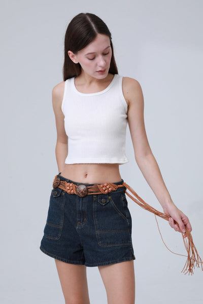 Boho Macrame Waist Chain – Coconut Shell & Fringe Belt 🌿🥥