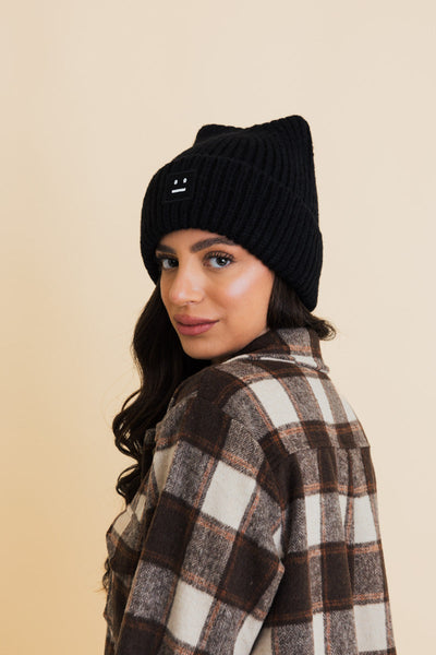 Chill Vibes Soft Ribbed Square Top Beanie- 6 colors