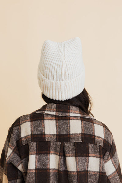 Chill Vibes Soft Ribbed Square Top Beanie- 6 colors