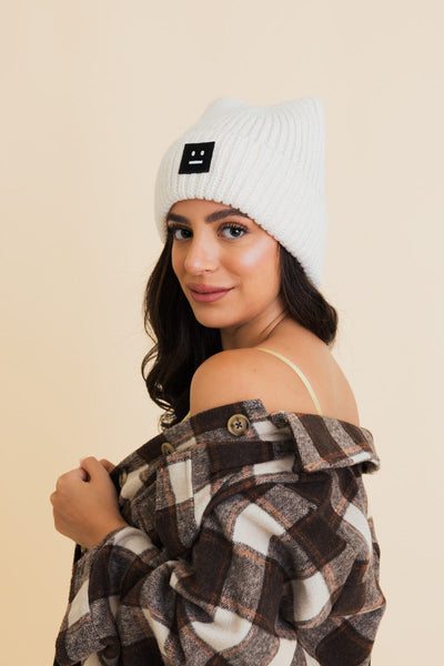 Chill Vibes Soft Ribbed Square Top Beanie- 6 colors