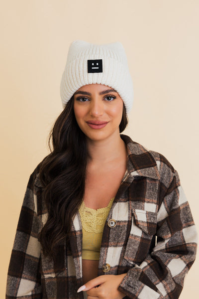 Chill Vibes Soft Ribbed Square Top Beanie- 6 colors