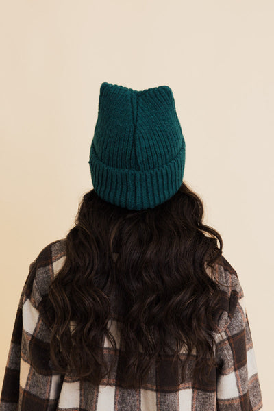 Chill Vibes Soft Ribbed Square Top Beanie- 6 colors