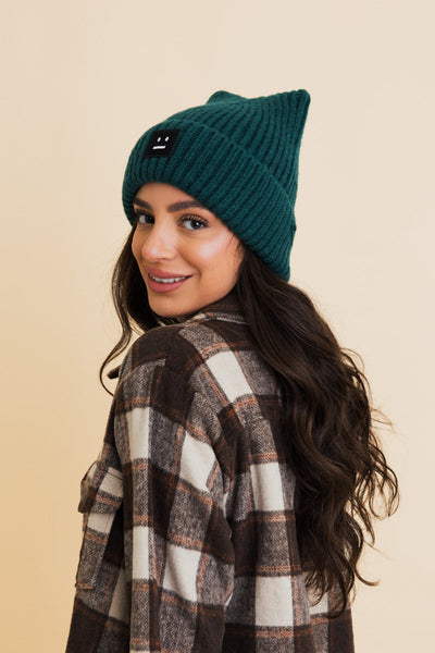 Chill Vibes Soft Ribbed Square Top Beanie- 6 colors