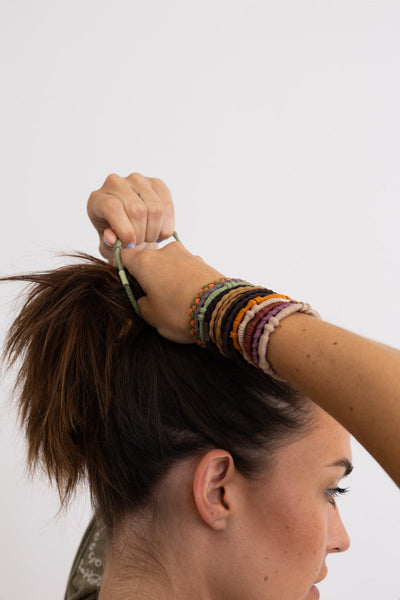 Braided Hair Tie Bracelets – Stackable Set 🌿✨