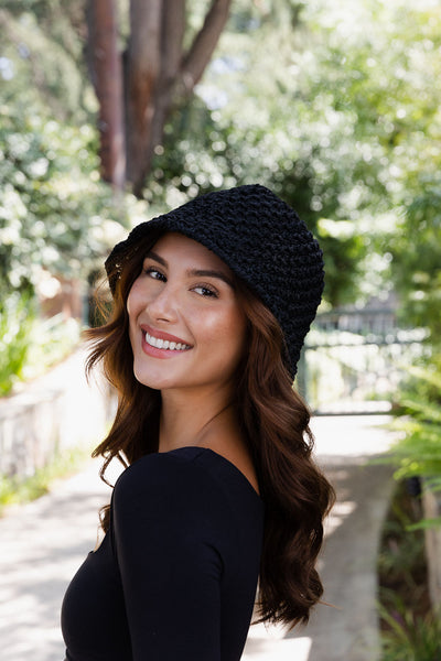 Handwoven Crochet Bucket Hat – 2 colors