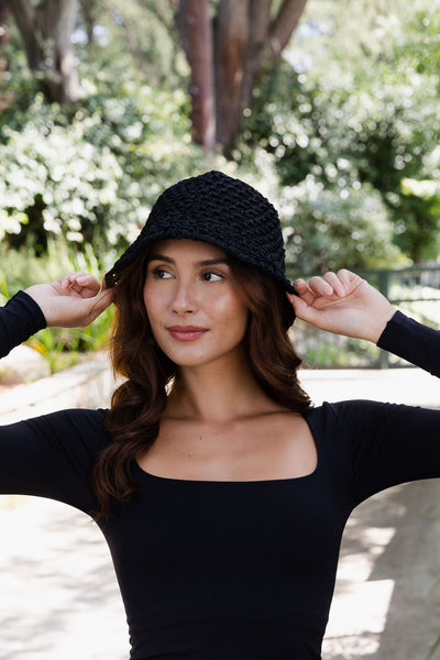 Handwoven Crochet Bucket Hat – 2 colors
