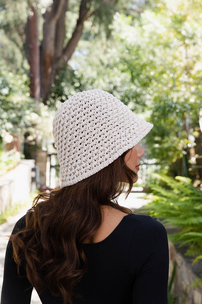 Handwoven Crochet Bucket Hat – 2 colors