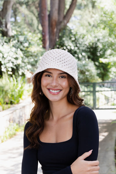 Handwoven Crochet Bucket Hat – 2 colors