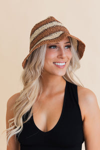 Woven Wonders Striped Sun Weave Hat