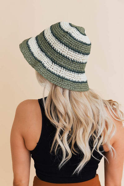 Woven Wonders Striped Sun Weave Hat