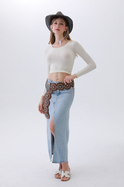 Turquoise Disc Boho Belt – 2 colors