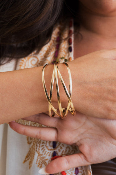 Retro Jewelry - Metallic Cuff Bracelet