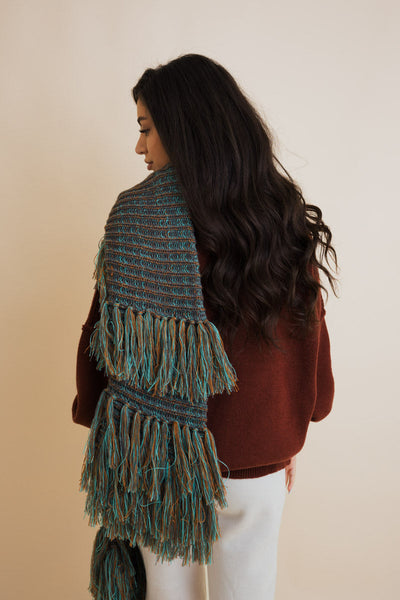 Fluffy Knit Fringe Winter Scarf - 4 colors