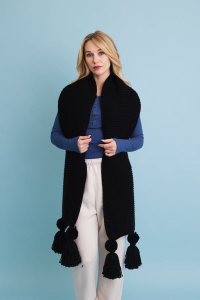 Knit Pom Tassel Scarf🧣 5 Colors