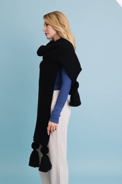 Knit Pom Tassel Scarf🧣 5 Colors