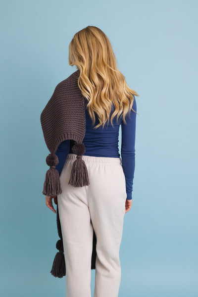 Knit Pom Tassel Scarf🧣 5 Colors