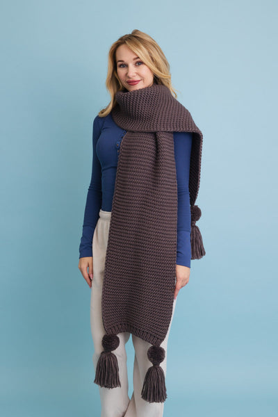 Knit Pom Tassel Scarf🧣 5 Colors