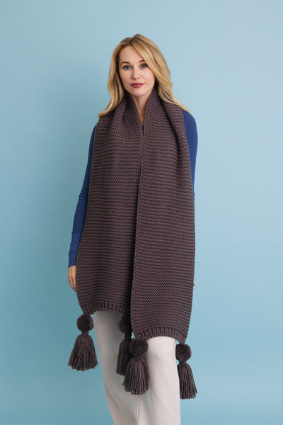 Knit Pom Tassel Scarf🧣 5 Colors